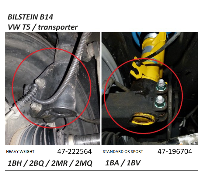 Bilstein VW T5 en VW T6 B14 Coilover